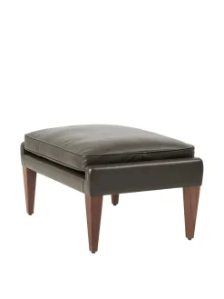 V11 Ottoman, smooth leather coffee fra GUBI