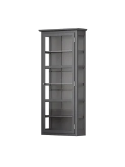 Væghængt Vitrineskab N4, antracit fra Lindebjerg Design