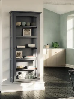 Væghængt Vitrineskab N4, green fra Lindebjerg Design