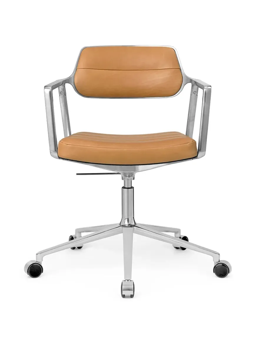 VIPP453 Swivel+ Chair m/hjul, bosco grøn læder fra Vipp