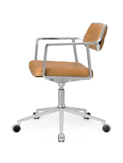 VIPP453 Swivel+ Chair m/hjul, dark sand tekstil fra Vipp
