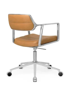 VIPP453 Swivel+ Chair m/hjul, dark sand tekstil fra Vipp