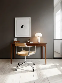 VIPP452 Swivel Chair m/hjul, sort læder fra Vipp
