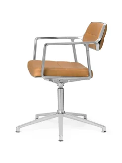 VIPP453 Swivel+ Chair, sort læder fra Vipp