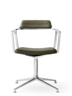 VIPP452 Swivel Chair, sort læder fra Vipp