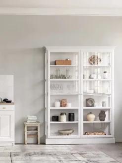 Vitrineskab Classic V2, lys grå fra Lindebjerg Design