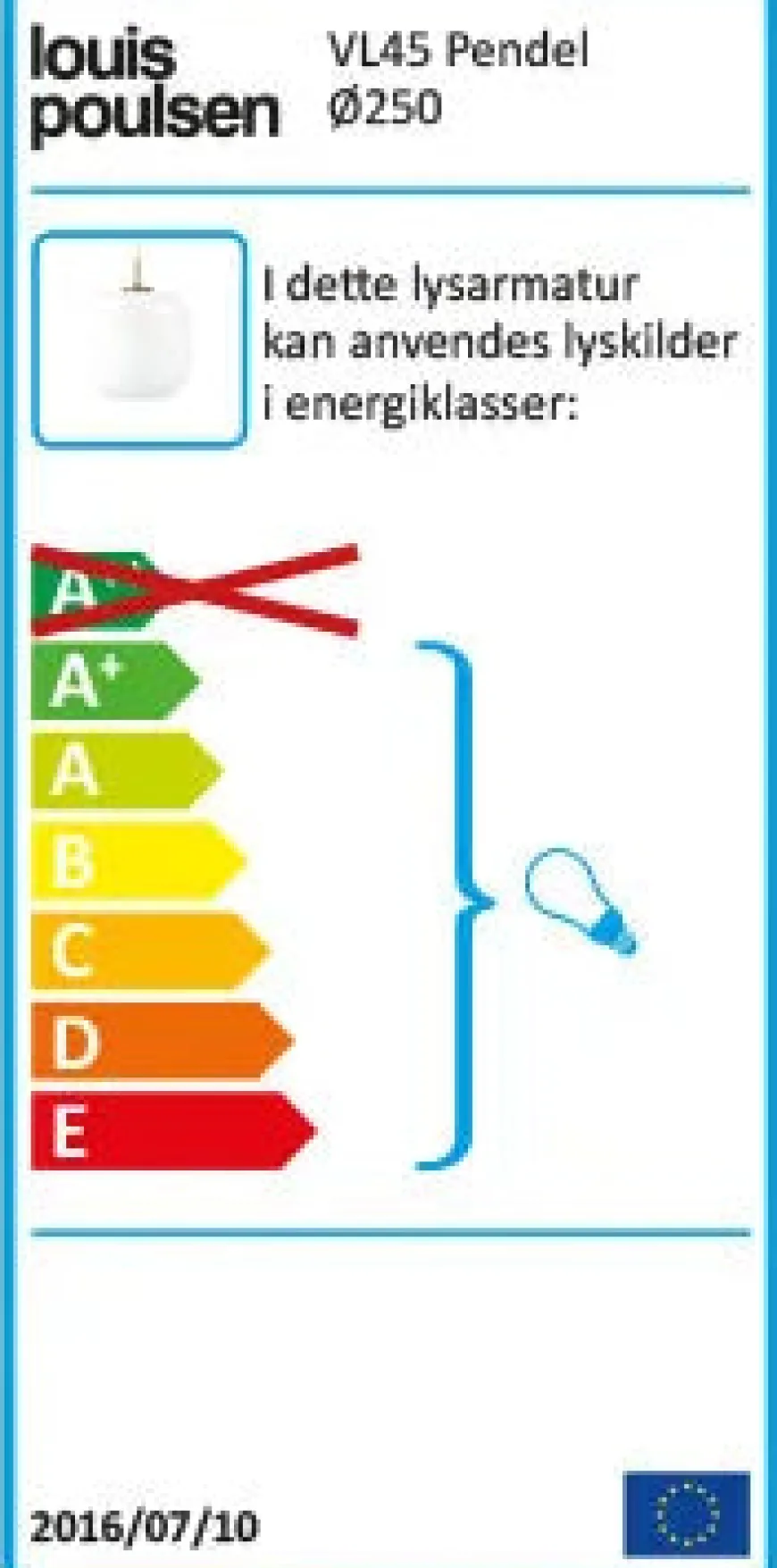 VL45 Radiohus Pale Rose Pendel 250 fra Louis Poulsen