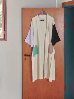 Waffle Badekåbe, dusty blue multi fra Hay