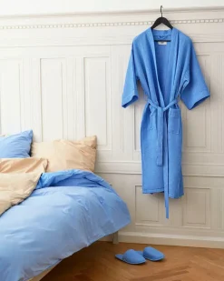 Waffle Badekåbe, dusty blue multi fra Hay