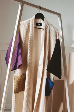 Waffle Badekåbe, off-white multi fra Hay