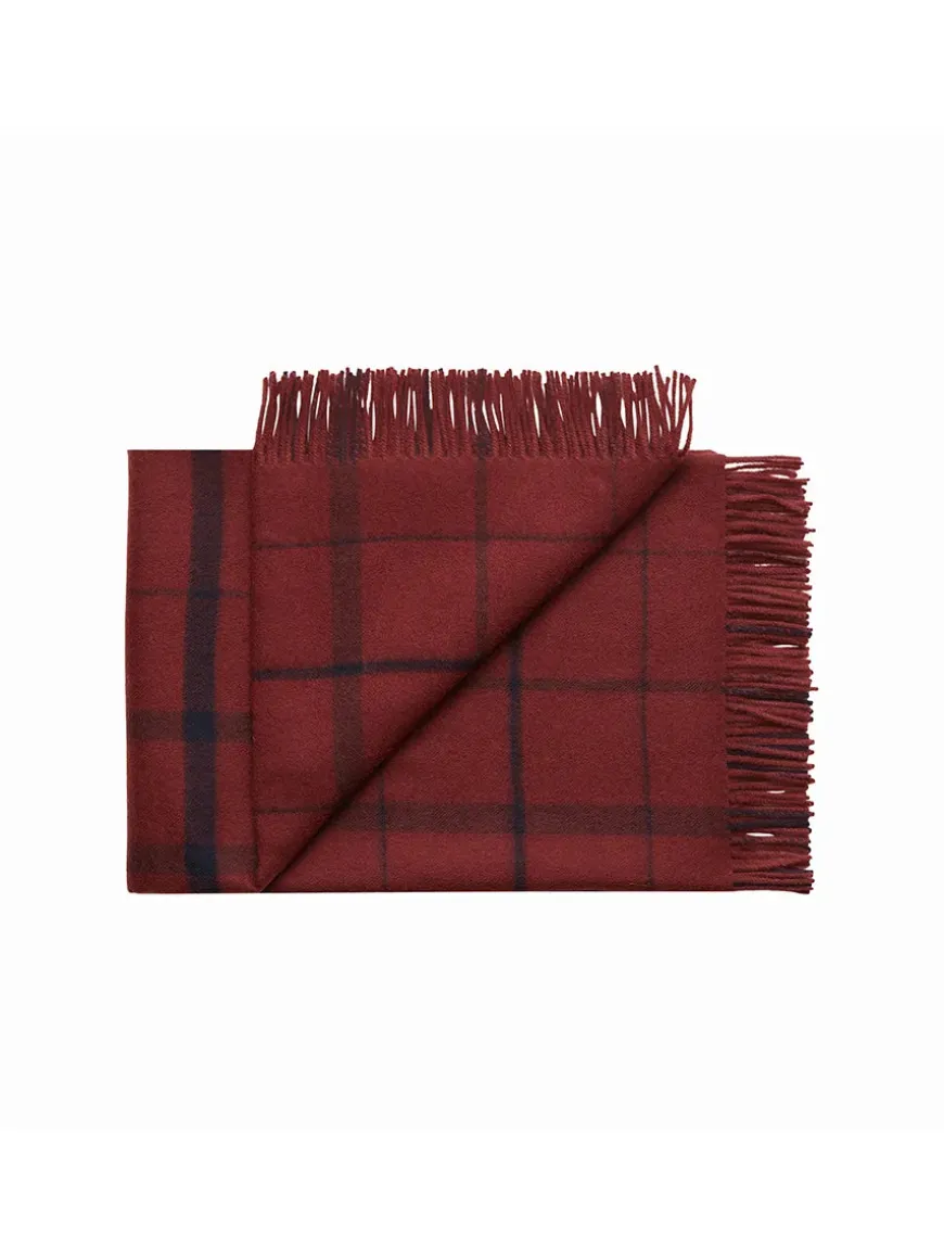 Warp & Weft Plaid, beetroot/midnight fra Silkeborg Uldspinderi