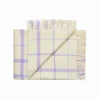 Warp & Weft Plaid, raw white/lilac fra Silkeborg Uldspinderi