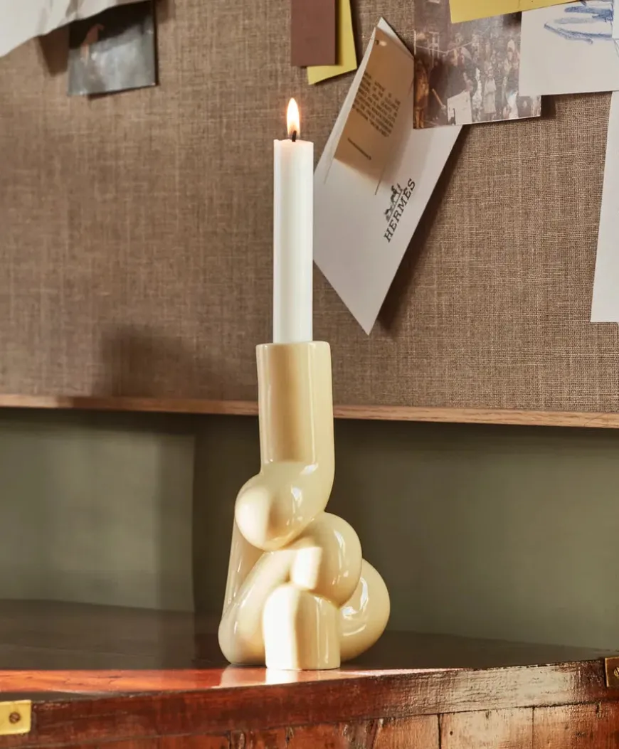 W&S lysestage, soft yellow fra Hay