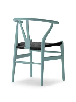 Y-stol CH24 Soft Anthracite Grey med sort flet af Hans J. Wegner