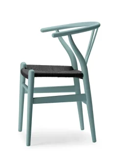 Y-stol CH24 Soft Anthracite Grey med sort flet af Hans J. Wegner