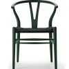 Y-stol CH24 Soft Green med sort flet af Hans J. Wegner