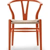 Y-stol CH24 Soft Orange Red af Hans J. Wegner