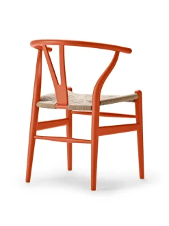 Y-stol CH24 Soft Orange Red af Hans J. Wegner